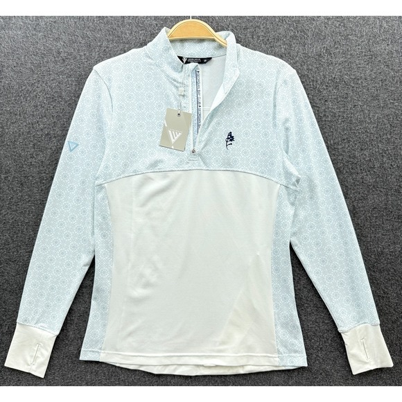 Levelwear Tops - Levelwear Womens Small Blue White Georgian Bay Club 1/4 Zip Golf Pullover JL08L